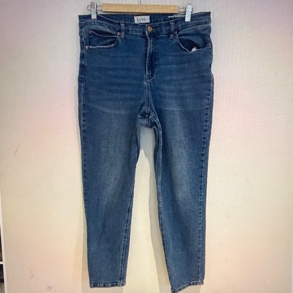 Nicole Miller New York Women Nomad High Rise Relaxed Boyfriend Jeans Size 12